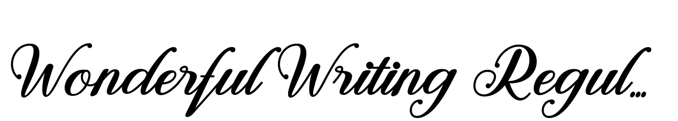 Wonderful Writing Regular